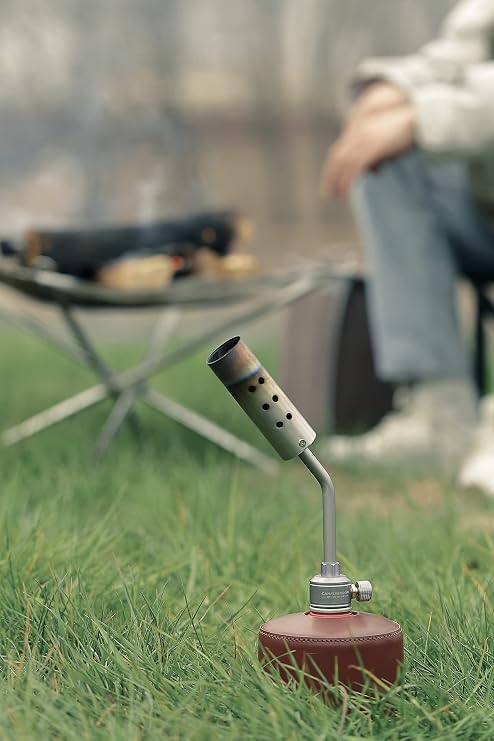CAMPINGMOON Kitchen Cooking Torch Grill Torch Charcoal Starter with Flame Control Valve for BBQ Campfire Fireplace MT-3915 (Gas Fuel Not Included) (Isobutane Torch (MT-3915-OD))