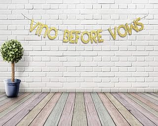 Gold Glittery Banner Personalized Wedding Engagement Hashtag Vino Before Vows Bride Shower Sign Bride To Be Banners Bridal Shower Photo Prop Party Decoration Supplies