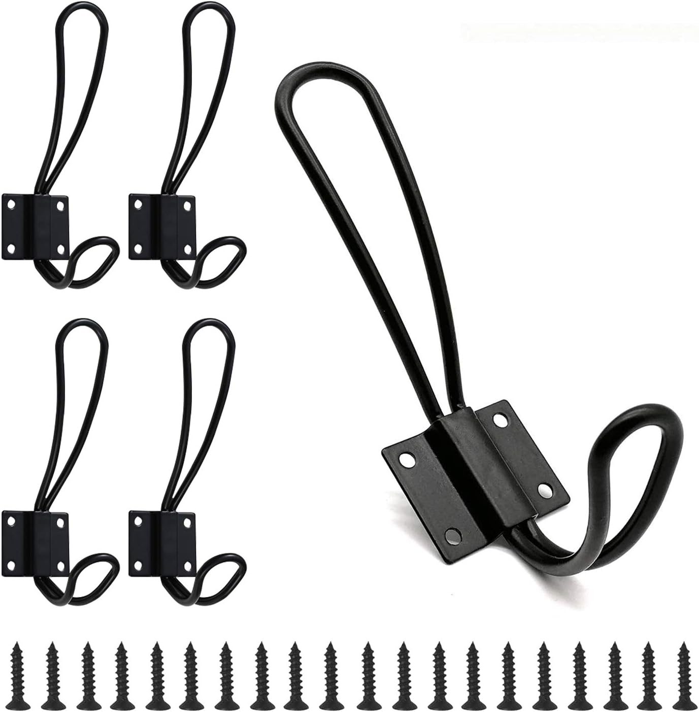 Lot de 5 crochets décoratifs pour fixation murale – Crochets doubles ...