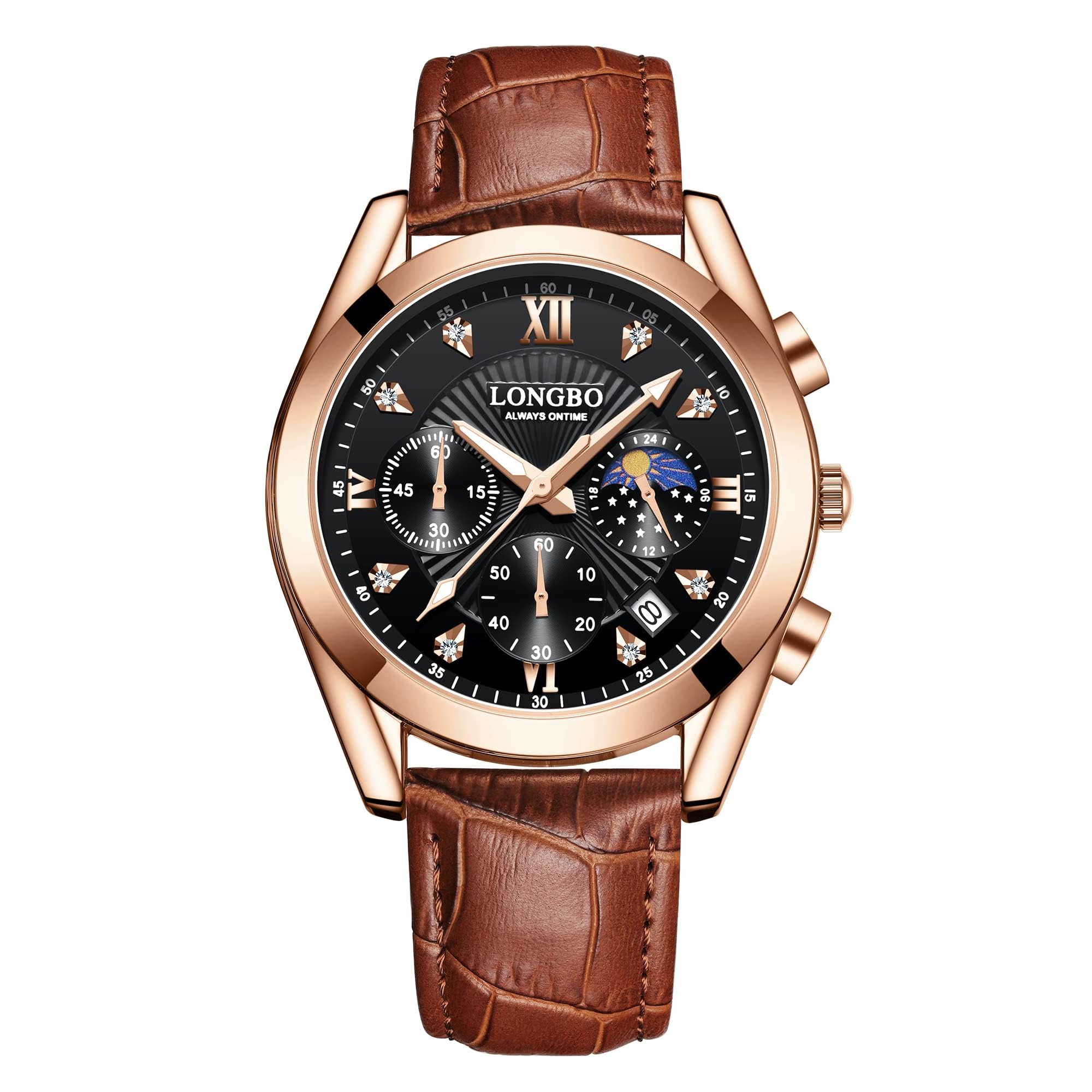 devaco Quartz Mens Watches Stainless Steel Waterproof Watches for Men,Night Light Calendar Chronograph Watch for Men, Silver band black dial, Men Watches (B09QKD7ZPV) Amazon Price History, Amazon Price Tracker