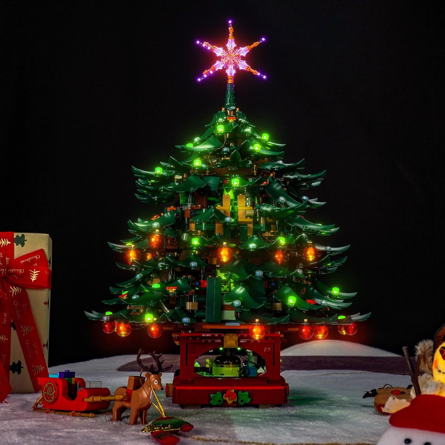 LED Lighting Compatible with Lego 41843 Family Christmas Tree Decoration - JUST Lights,Colorful Light Kit Compatible with Lego 41843 Christmas Decor,NOT Included The Model