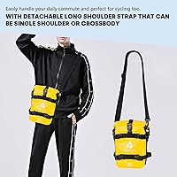 Vista 7 de Bolsa Impermeable para Parachoques de Motocicleta 6L Bolsa de Barra Antichoque de Motor con Correa para el Hombro Bolsa de Marco Lateral