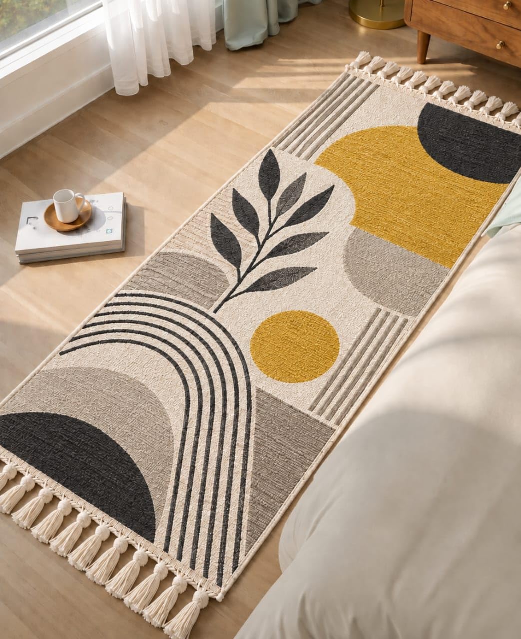 Cotton Bed Runner - 22x55 Inches, Brown -18