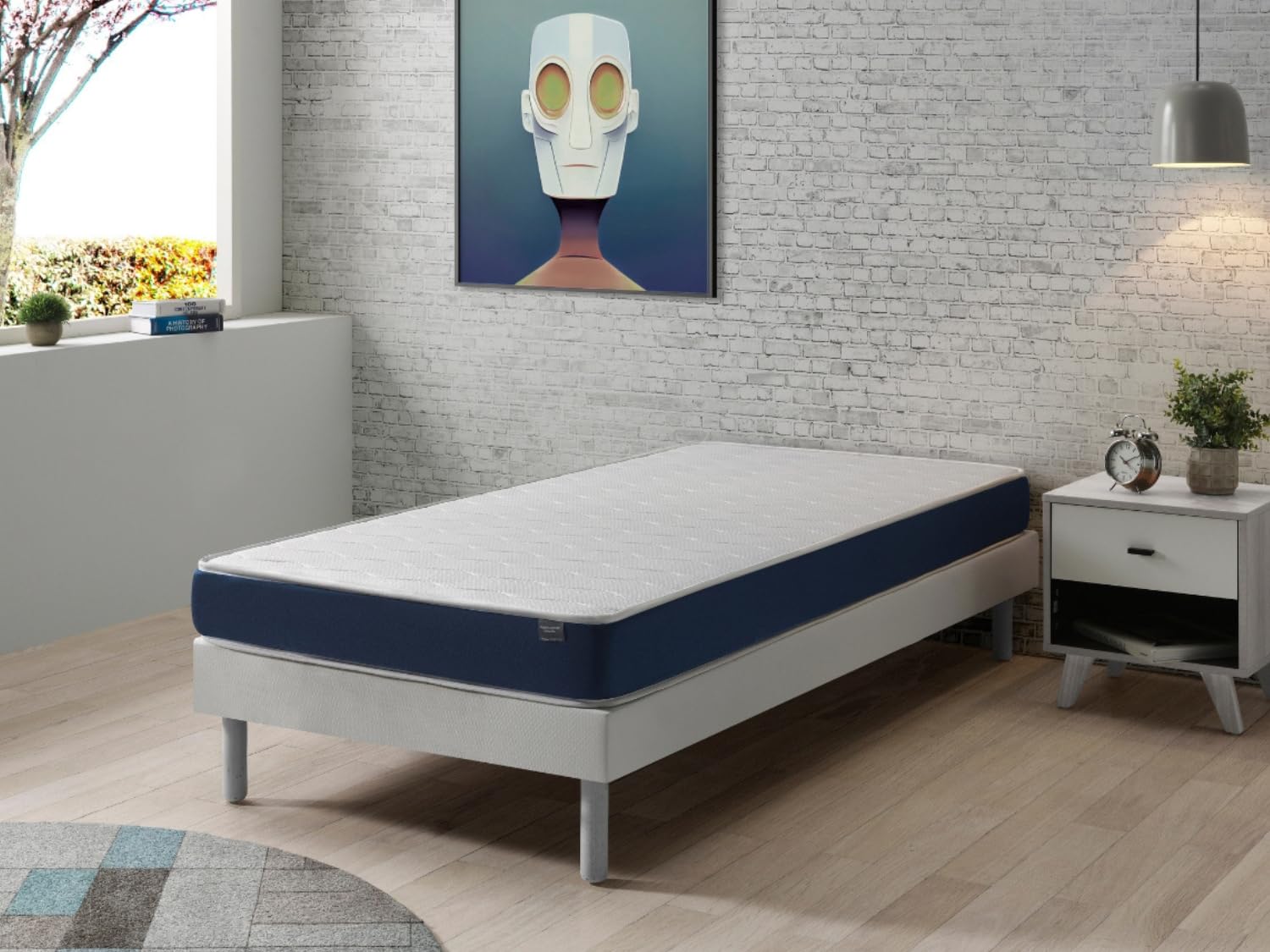 DORMISSIMO Pack Matelas 80x160 LIT Enfants h14 CM Orion Confort + Oreiller Junior 80x35 cm + Protège Matelas 80x160 cm Blanc