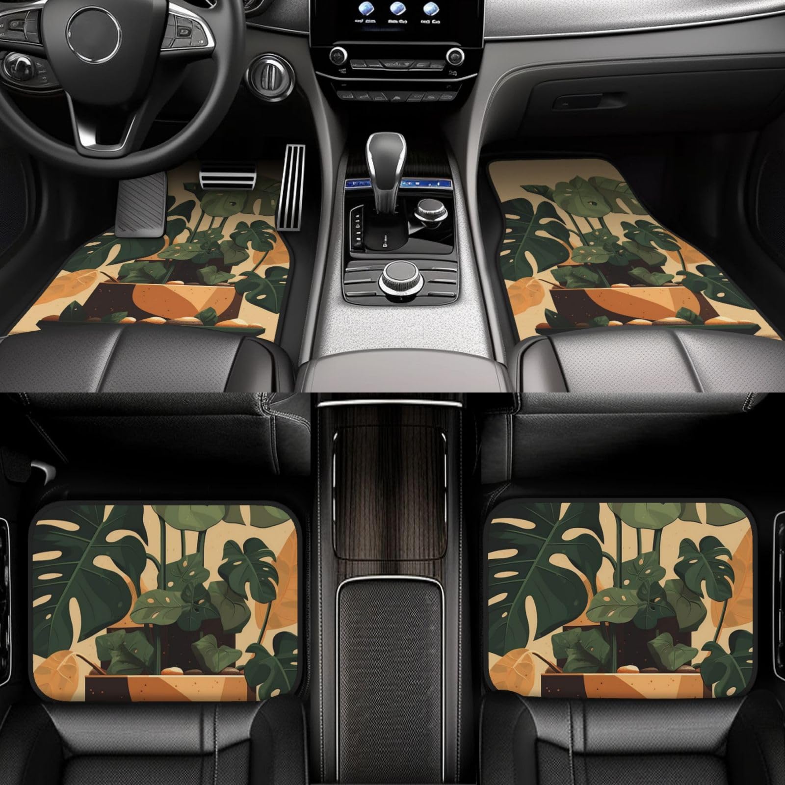 Tapis de sol de voiture SUV camionnette toutes saisons Monstera