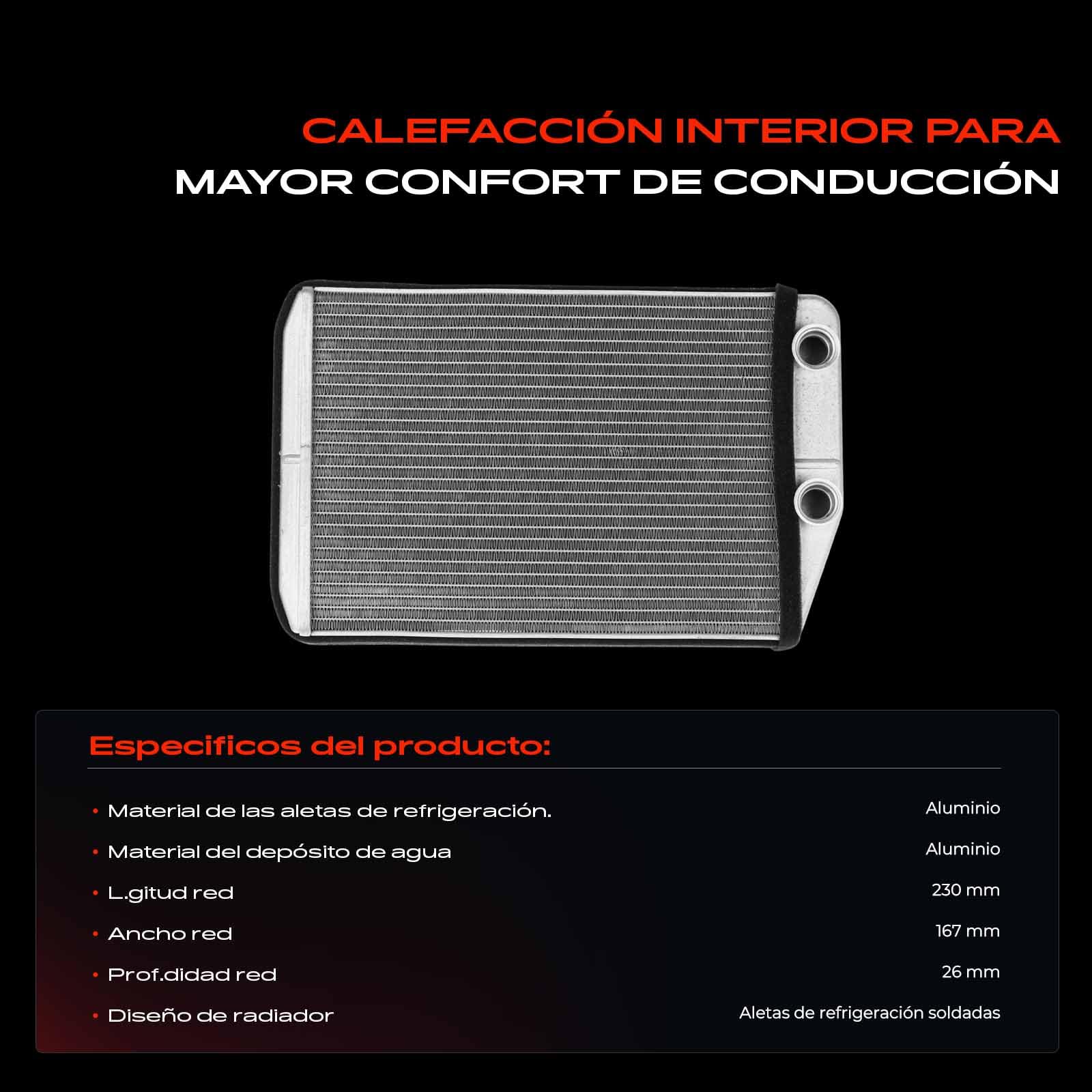 Frankberg Intercambiador de calor para calefacción interior 77364073 | Compatible con: Autobús Jumper, Ducato Van 250, Caja de puente, Plataforma/chasis Boxer, Plataforma/chasis Jumper, Ducato