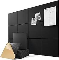 Vista 1 de Paquete de 6 paneles acústicos autoadhesivos, paneles de espuma de alta densidad a prueba de sonido de 12 x 12 x 0.4 pulgadas para paredes, paneles