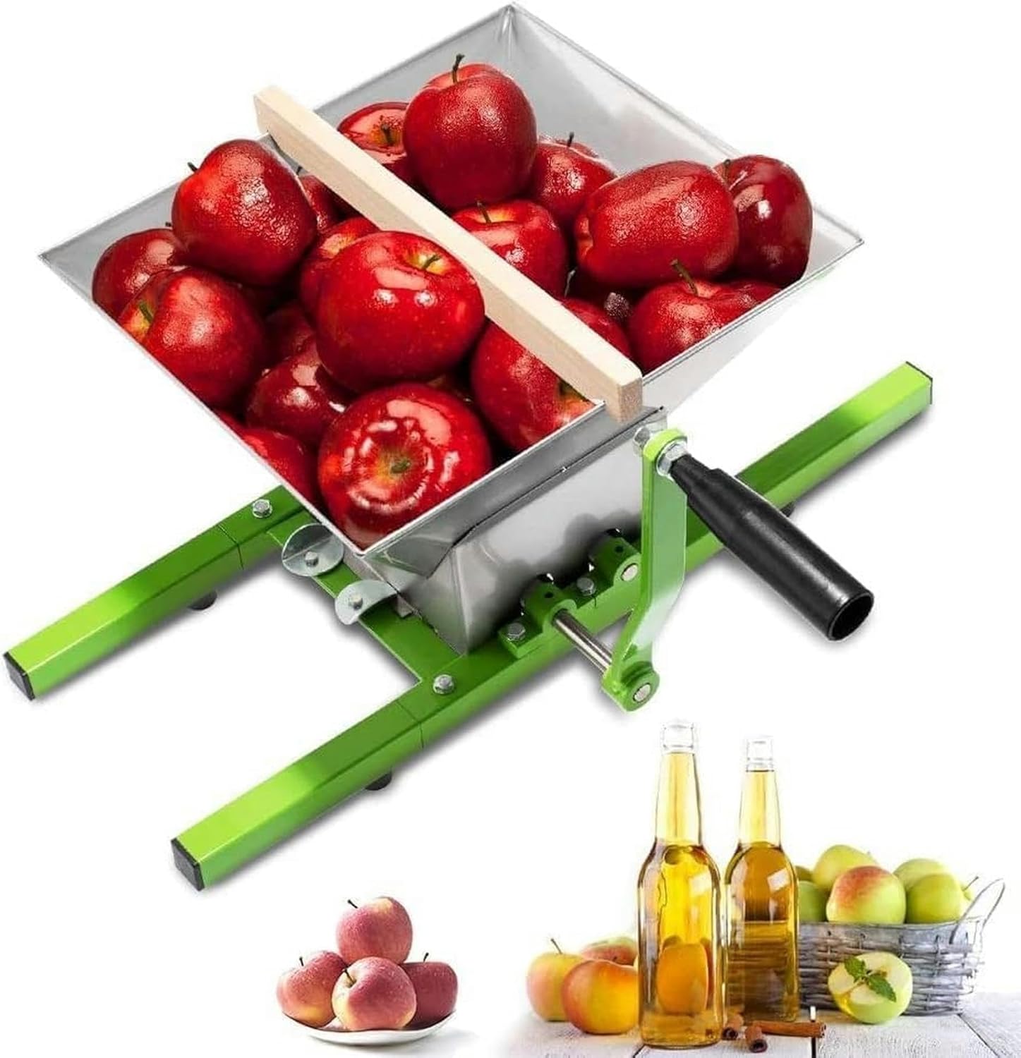 Grape Press, Fruit Wine Press, Chopper Berry Press, Large Capacity Fruit Grinder for Wine and Cider Pressing