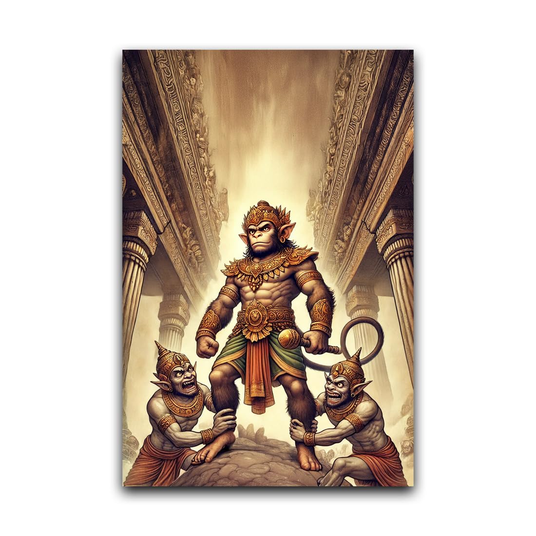 CREO MEDIA Angad Foot Poster | Vastu Items | Size 18x12 inch | Wall Posters | Packed in Corrugated Tube | Pack Of 1 Poster | Vastu Painting | Angad ka Paon-image-4