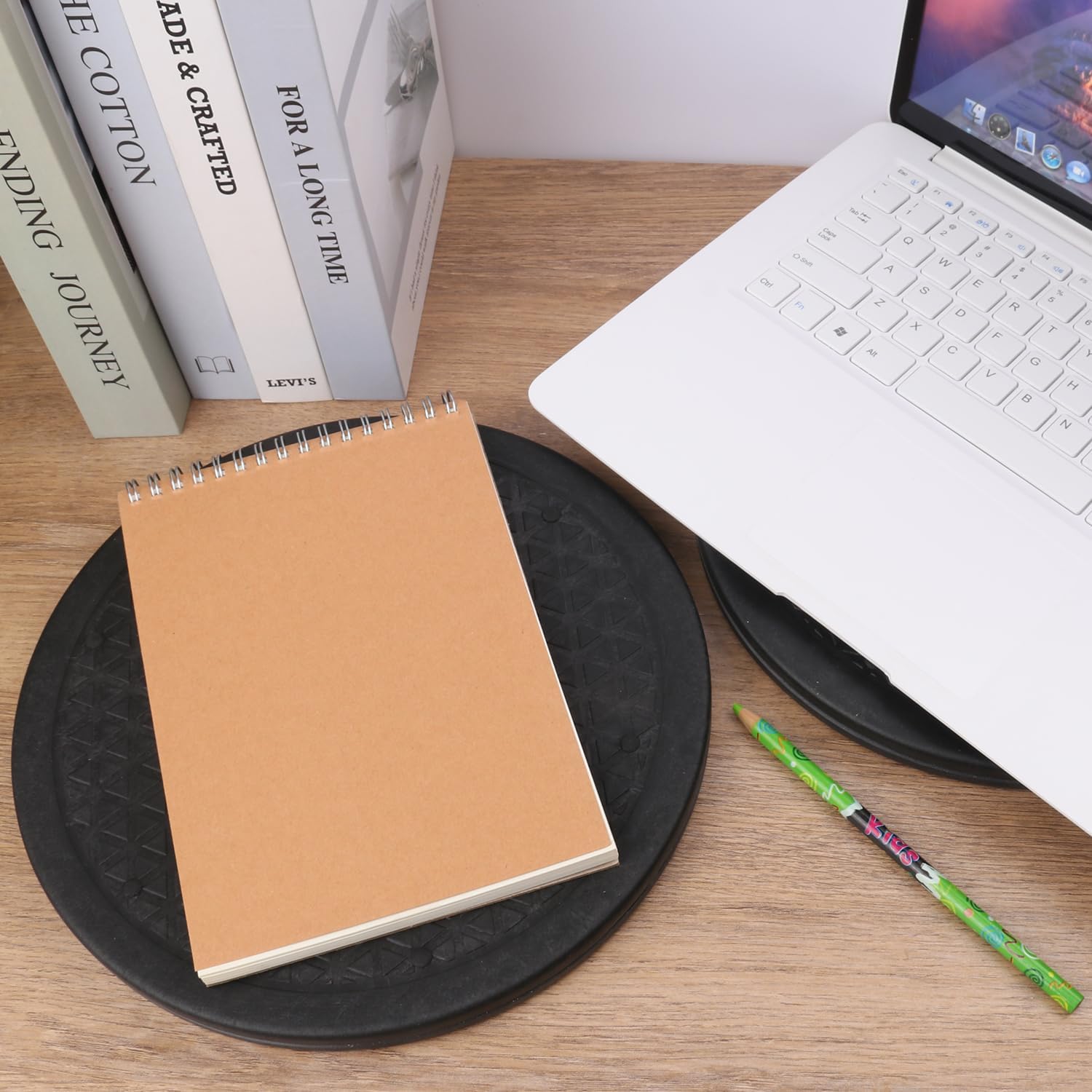 8 Pack 10 Inch Lazy Susan Turntable, Heavy Duty Lazy Susan Turntable Organizer, Premium 10 Inch Rotating Swivel Stand for Table Top, Kitchen, and More