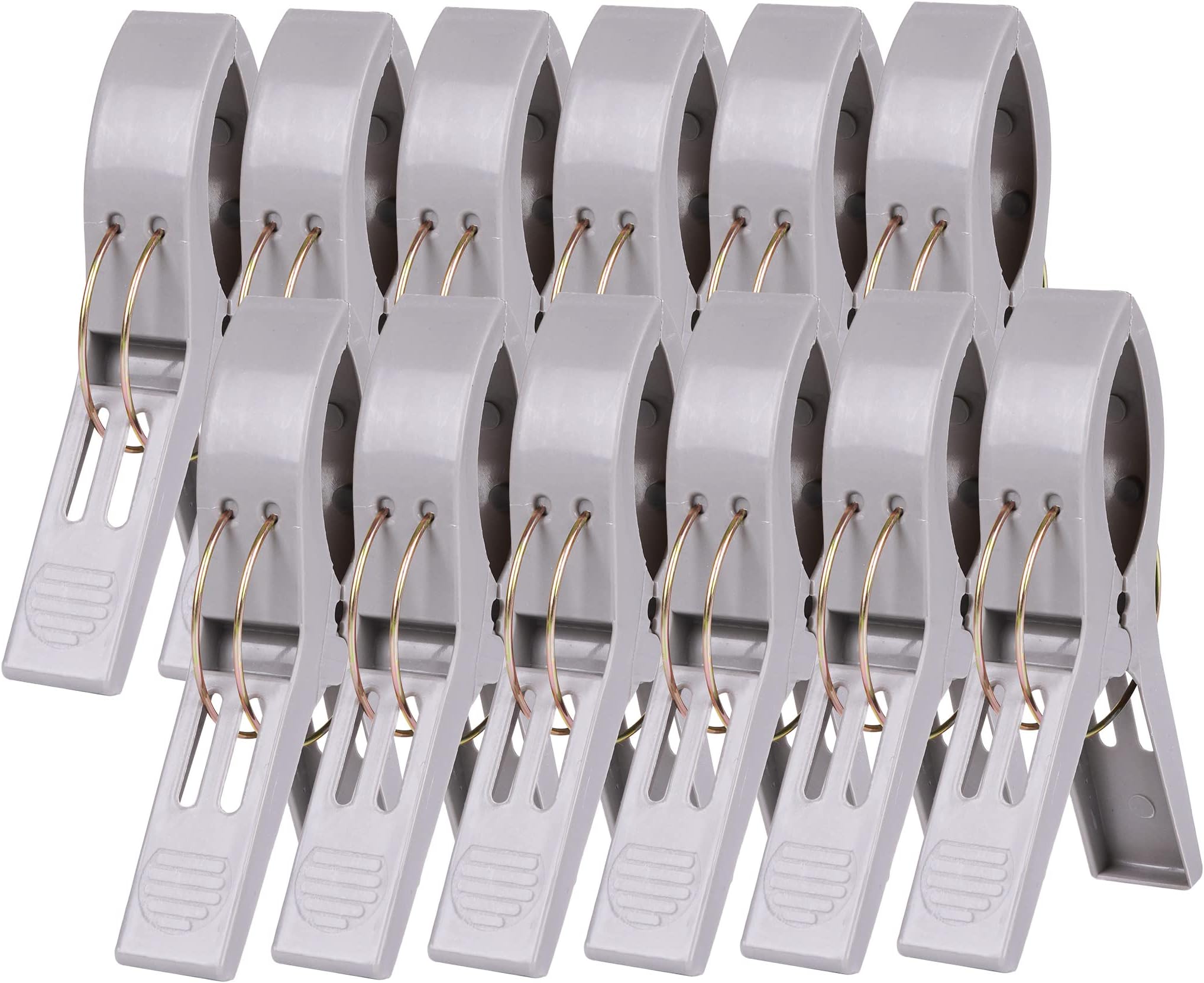 12 Pack Large Beach Towel Clips, Family Pack of Pool Towel Pegs for Sunbeds