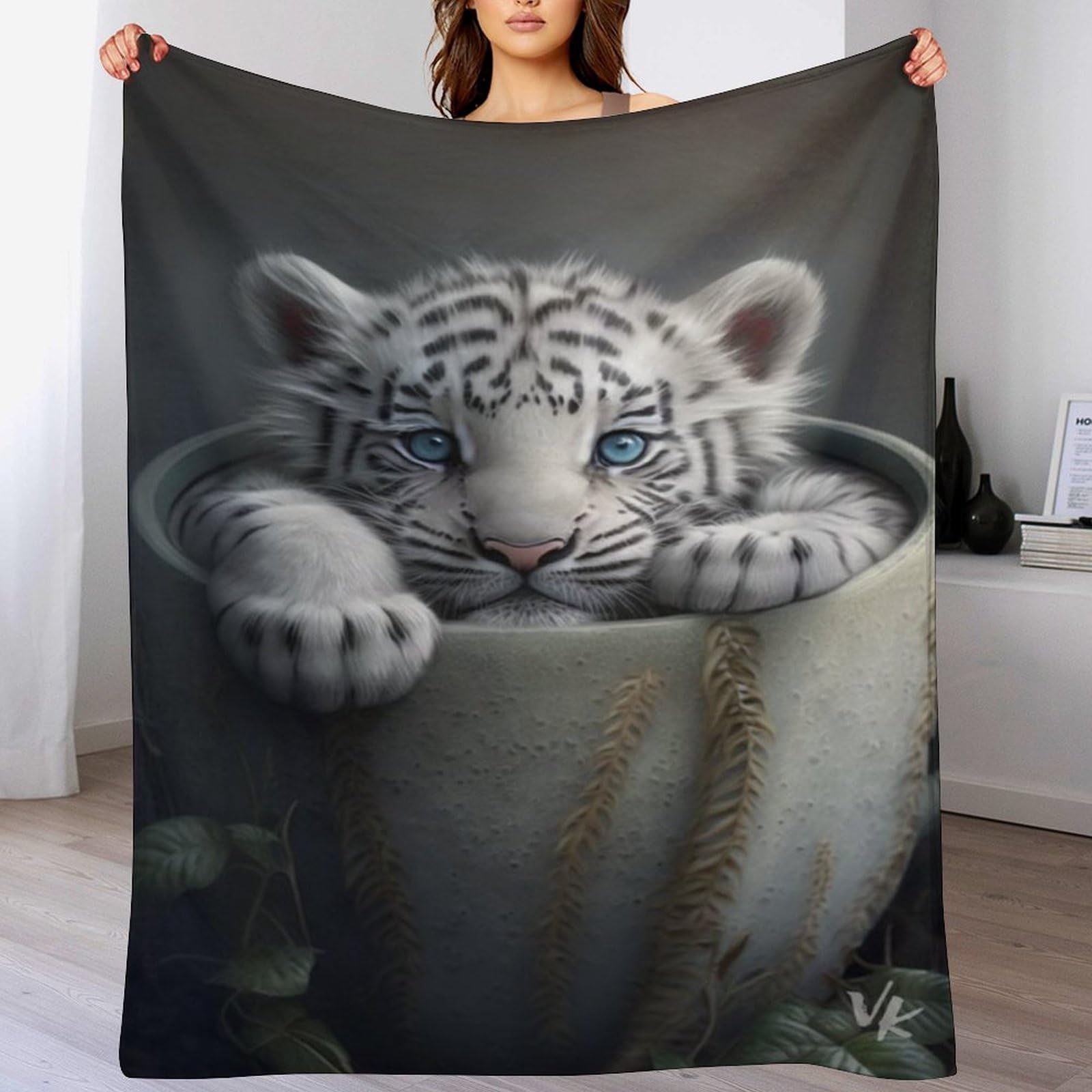 Couverture tigre plaid polaire canapé pour des soirées cocooning en famille
