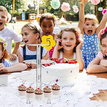 Amazon.co.jp: アクリル4段ケーキスタンドセット、大型アクリル