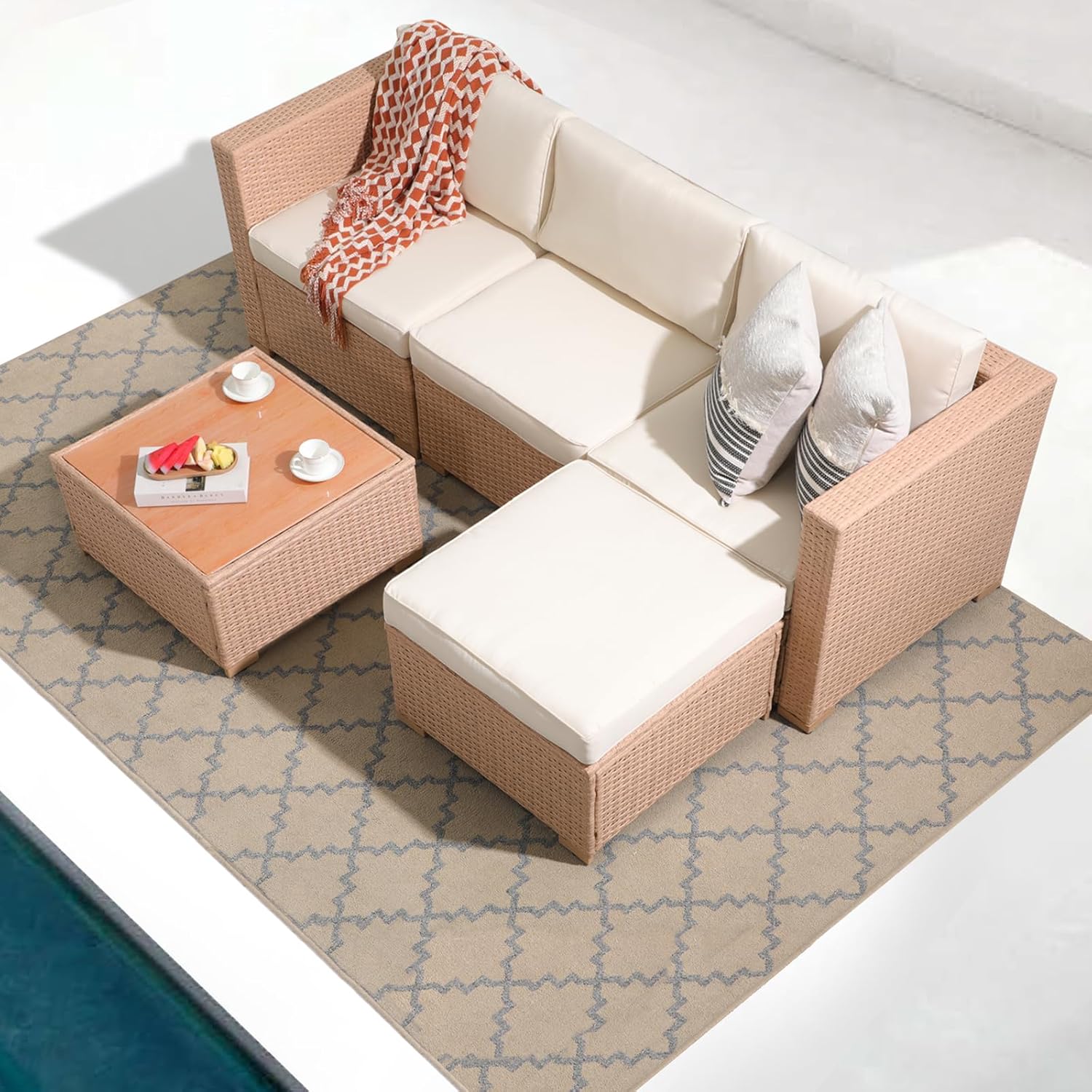 Patiorama 5 Piece Outdoor Patio Furniture Set, Outdoor