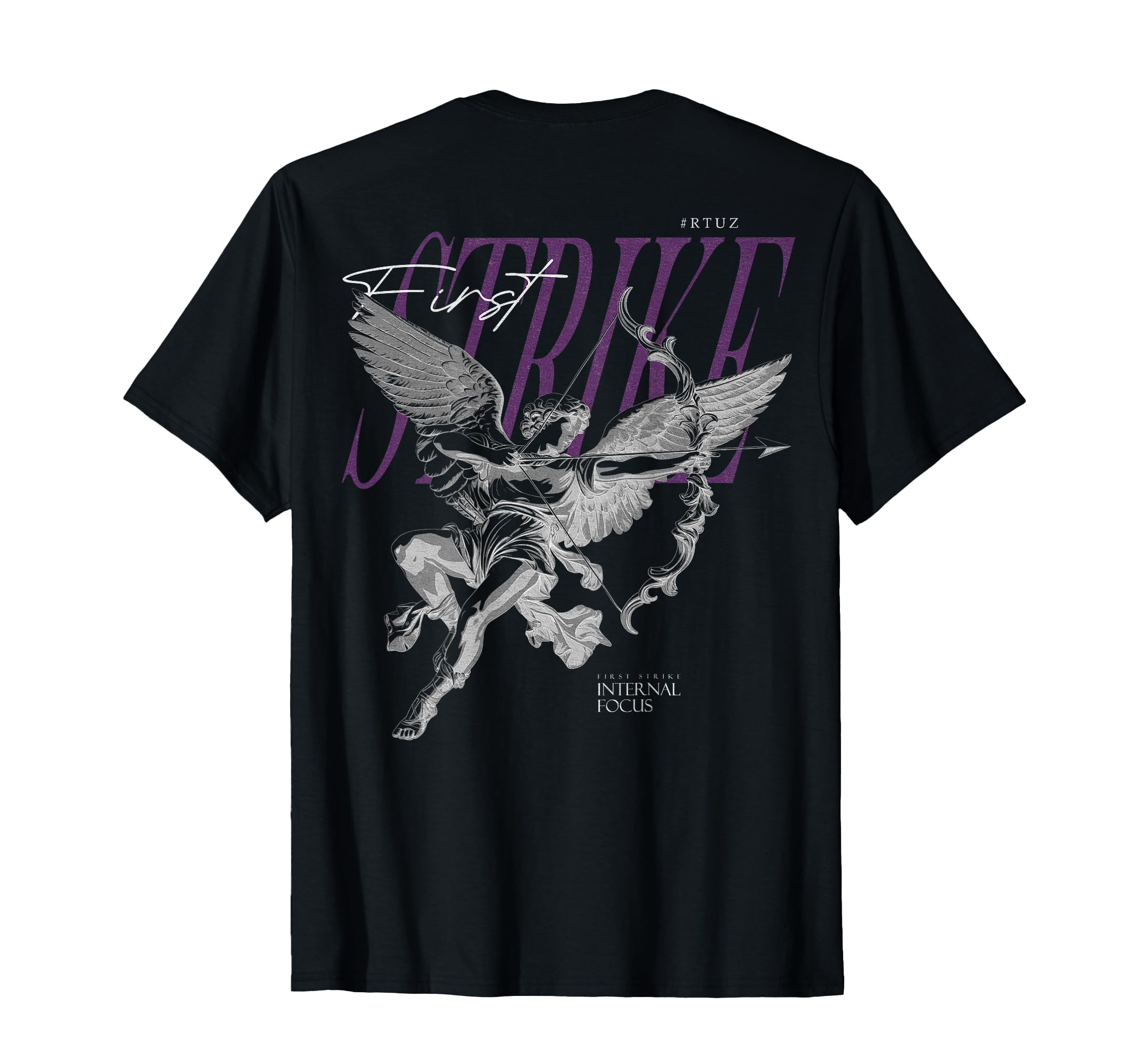 Y2K Aesthetic Streetwear Angel Back Print Graphic Tees T Shirts for Women and Men