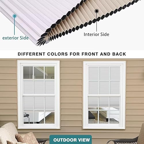 Miniatura 6 de Changshade Persianas celulares opacas personalizadas, de arriba hacia abajo, parte inferior hacia arriba, persianas inalámbricas para oscurecer la