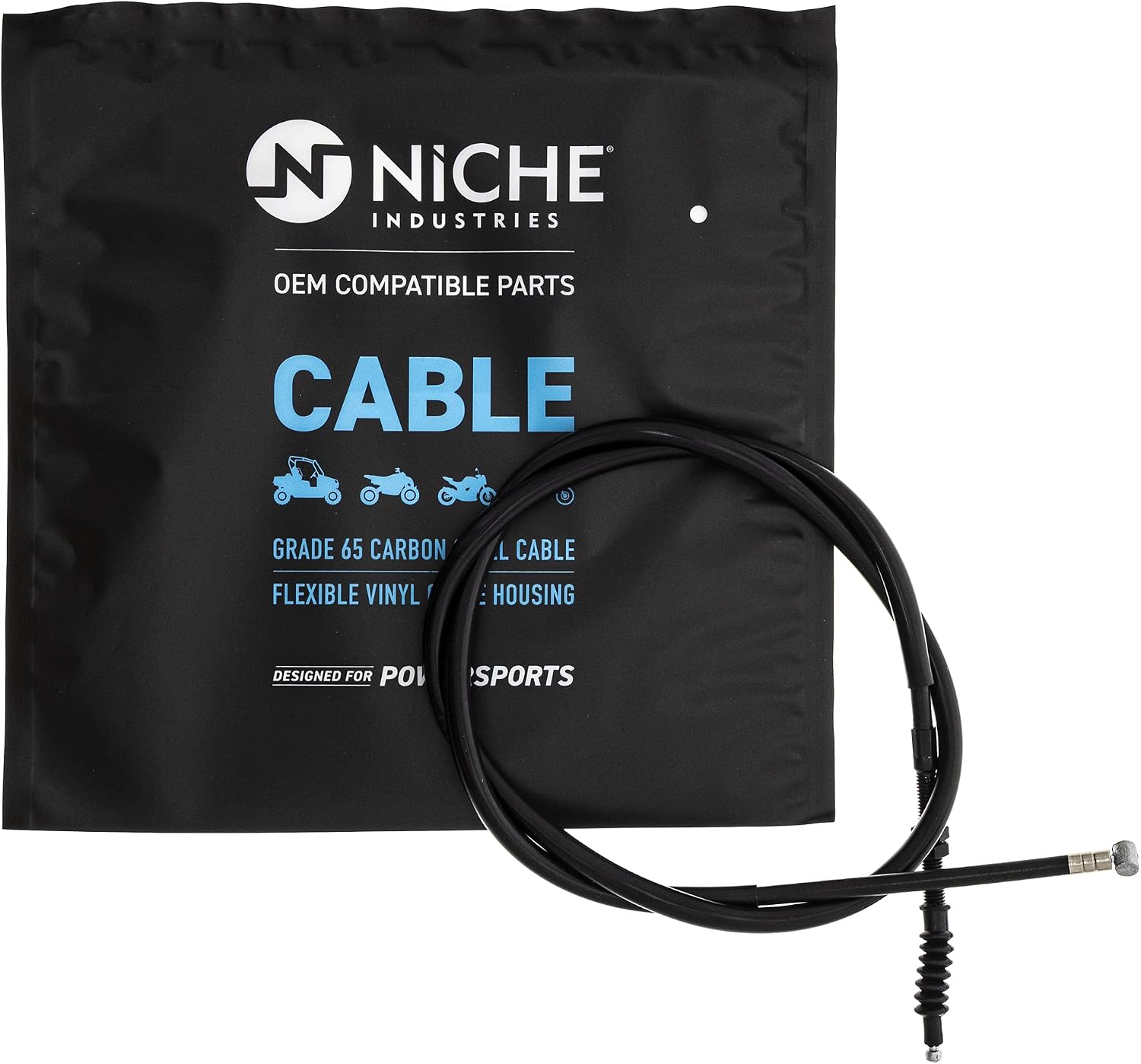 NICHE Clutch Cable for Kawasaki 54011-1225 54011-1214 | For Kawasaki, Fits 1985-2004 KL250, 1985-2004 KLR250, 1984-1986 KL600, Replaces 54011-1225, 54011-1214