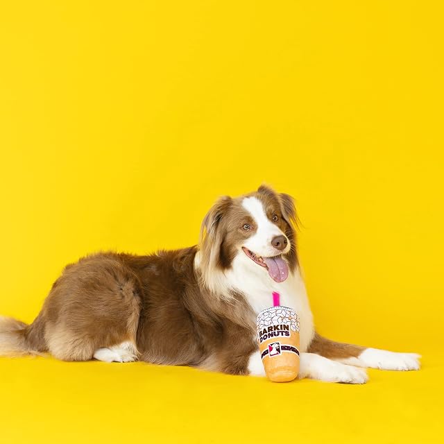 Foto 3 de 3 de Fringe Studio Plush Dog Toy, BARKIN Donuts Iced Coffee, Wagsdale Dog Toy Collection (289736)