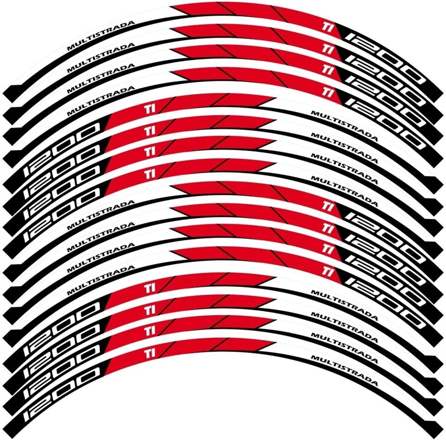 for D&UCATI for MULTISTRADA for 1260 1200 1200 S Wheel Stickers Motorcycle Sticker Wheel Rim Decal(A-1)