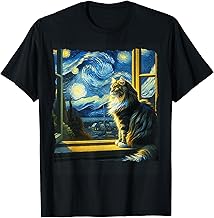 Cat Maine Coon Starry Night Maine Coon T-Shirt