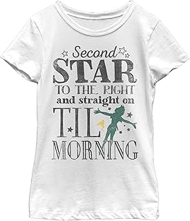 Second Star T-Shirt Camiseta, Color Blanco, Small para Niñas