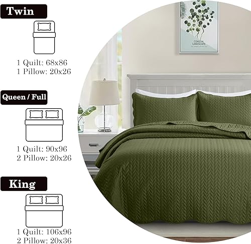 Vista 241 de IR Imperial Rooms - Juego de colcha individual (68 x 86 pulgadas) + 1 funda de almohada (20 x 26 + 2 pulgadas), 2 piezas, ligera, reversible