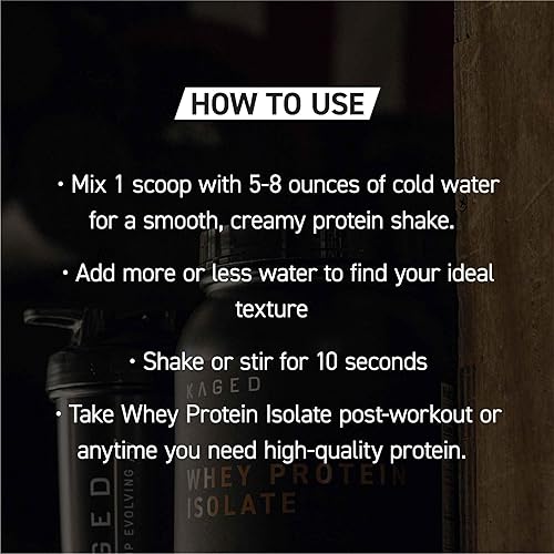 Miniatura 9 de Kaged Whey Protein Isolate Powder | Chocolate Peanut Butter | 100% Pure Low Lactose Whey | Post Workout Recovery Drink | Supports Muscle Building |