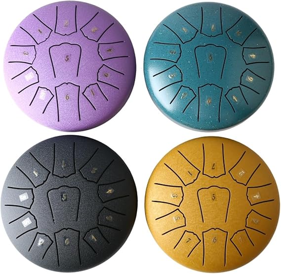 11Tone Steel Tongues Drum Small Hand Pan Drums Drumsticks Music Tambourine Drum with Accessories Instrument Percussion Musical Instruments
