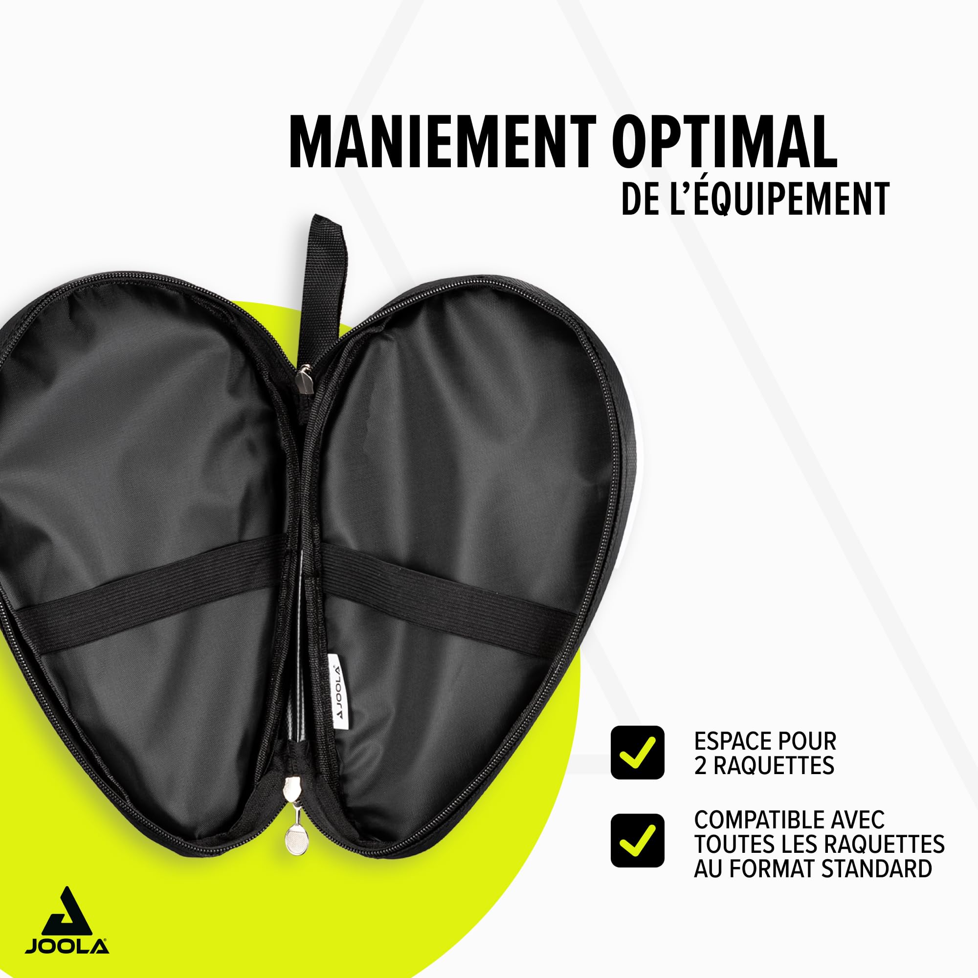 JOOLA Housse de Raquette de Tennis de Table imperméable 2 Sacs Noire Rouge 28x17x4 cm