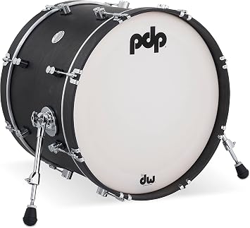 PDP Concept Classic Kick Drum, 14x20, Ebony/Ebony Hoops