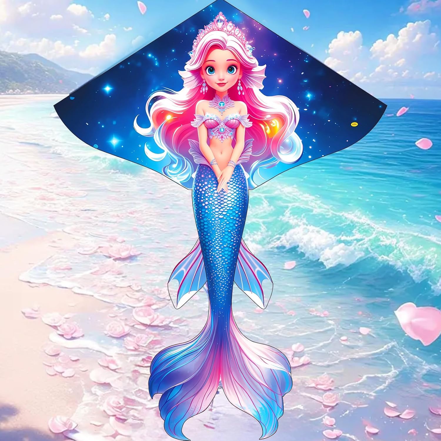 Touch the sky Mermaid Kite for Adults Easy to Fly, Exquisite Fabrics and Unique Structure Design - Image 2