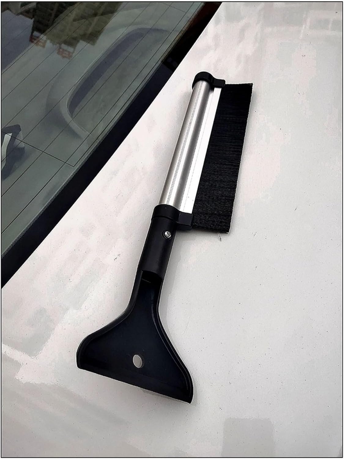 Ice Scraper and Extendable Snow Brush for Car, Truck - Heavy-Duty 2-in-1 Retractable Snow Removal Tool for Winter Frost, Ice and Snow on Windshield