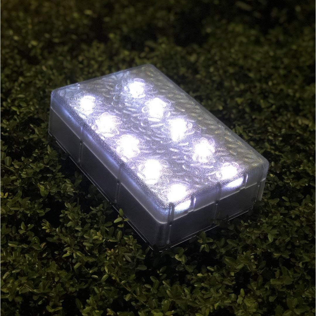 6x9 Cold White Solar Paver Light, Extra Bright LED Brick Light, Rechargeable Battery, Landscape Lighting, Outdoor Lighting, Garden LED Lights, Pool, Walkway, Driveway, Deck, Patio, Sealed