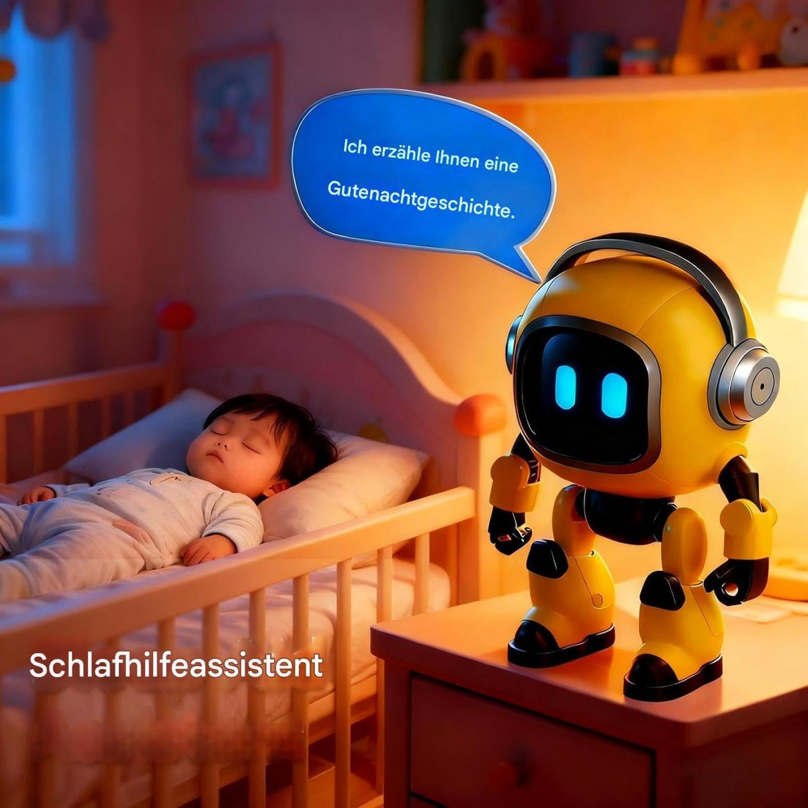 KI-Roboter | Emo-Roboterspielzeug – Intelligentes, Intelligentes Lernspielzeug | Sprachsteuerung Singen Tanzen Wiederholen Und Aufzeichnen Roboterspielzeug | Für Erwachsene, Kinder, , Mädchen, G