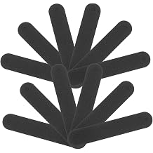 Black PU Leather Embossed Labels 12 Piece Decorative Tags
