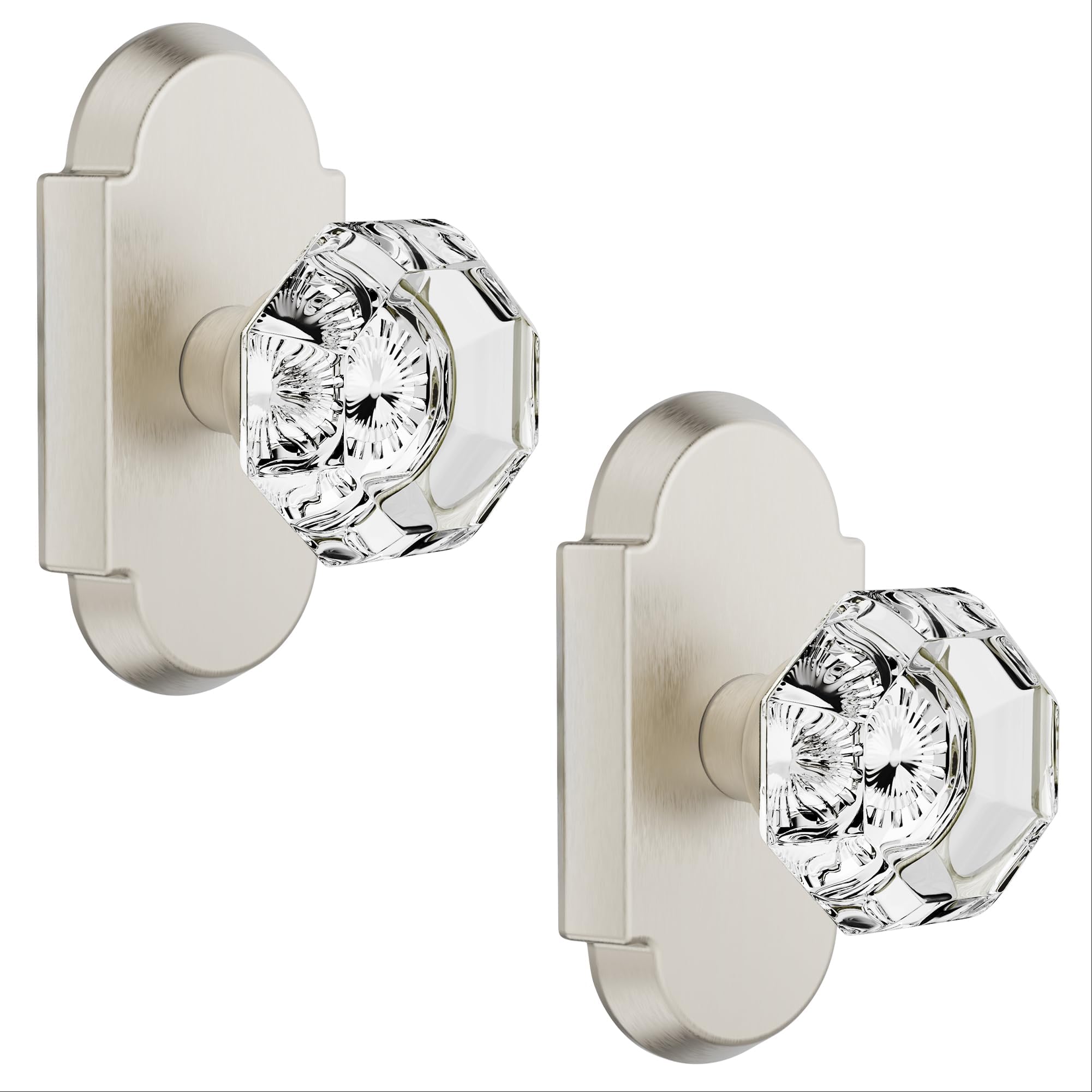 Crystal Privacy Door Knobs with Lock - BonKuDoo -15