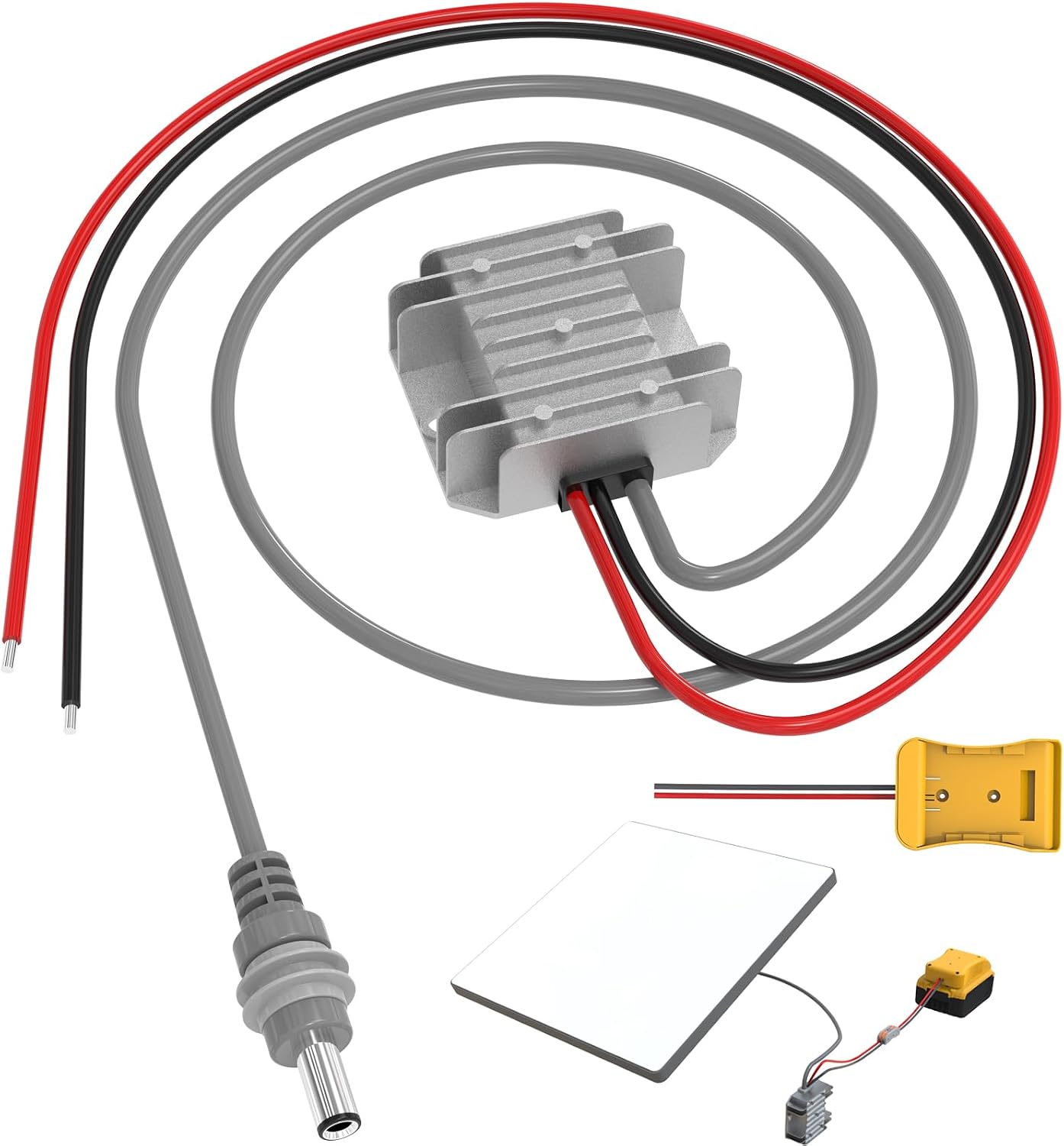 Deckit Starlink Mini 12V Step Up Converter Battery Adapter - 12V/24V to 30V 3.5A 100W, Waterproof Starlink 12V Power Supply, DC Converter, Starlink Mini Accessories Storage Bag