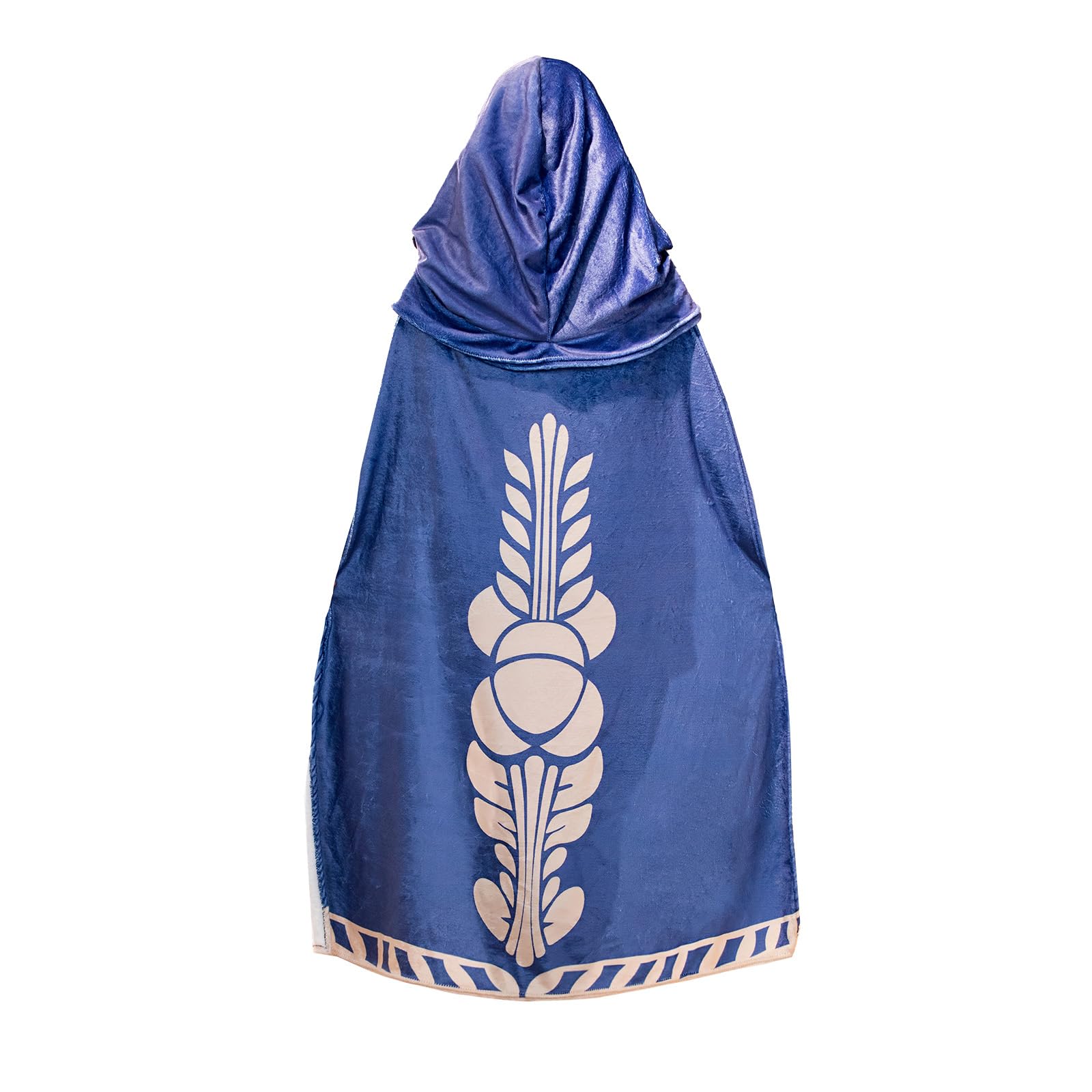 MARUKQWPrincess Hyrulelu Velvet Cosplay Hooded Long Cape Cloak Costumes Dress 66.93 Inches Blue