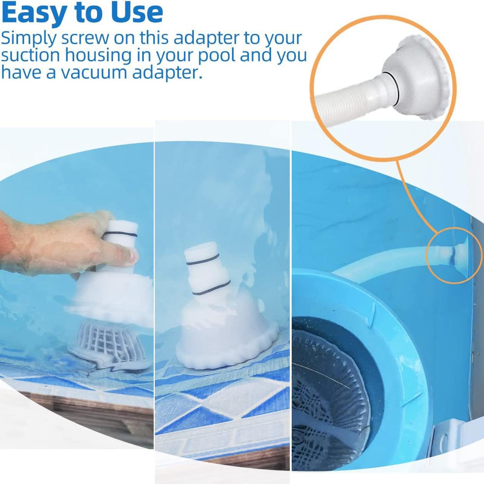 Juego de 10 accesorios de adaptador de skimmer con juntas tóricas para skimmer RX en piscina de suelo