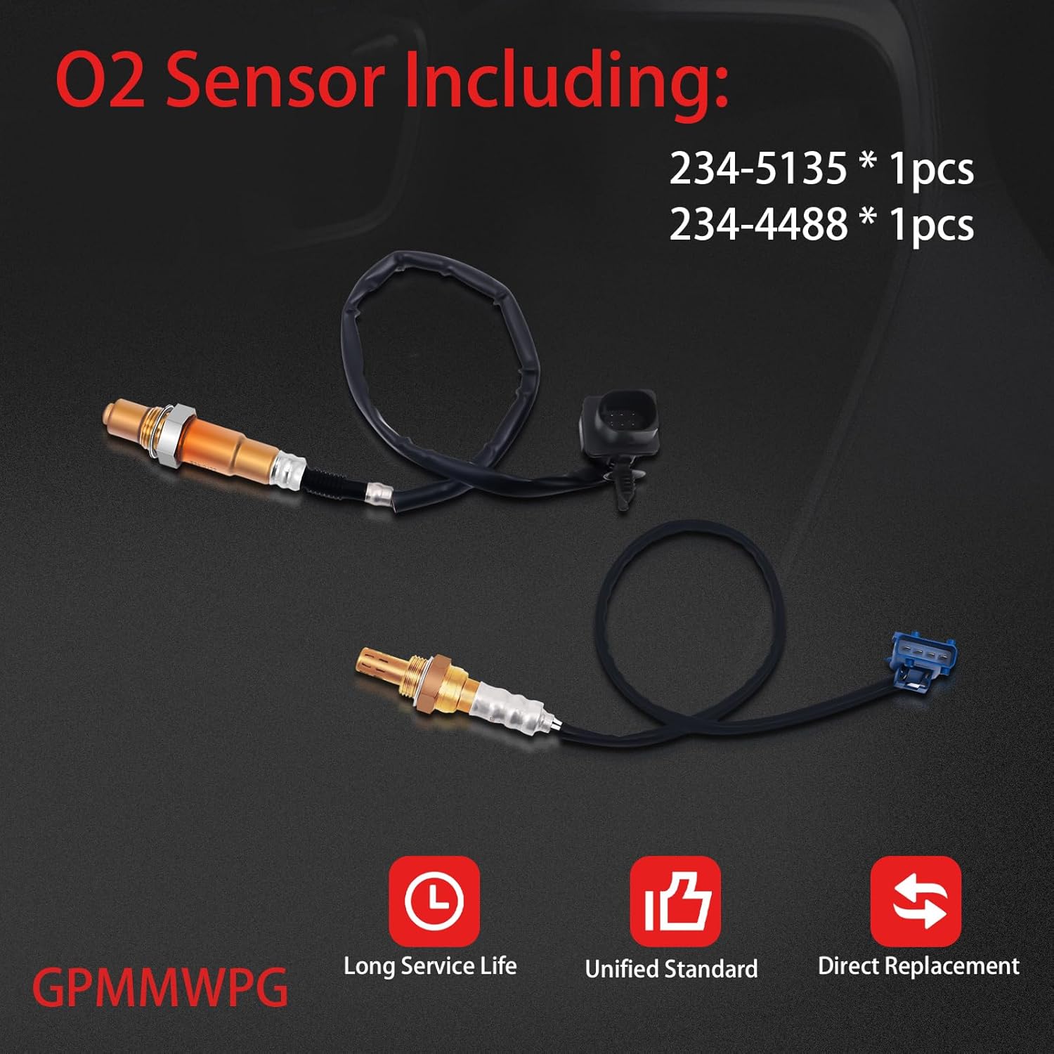 2PCS O2 Sensor 234-5135 234-4488, 02 Sensor, Automotive Replacement Oxygen Sensor Compatible with Mini for Cooper 2007-2010