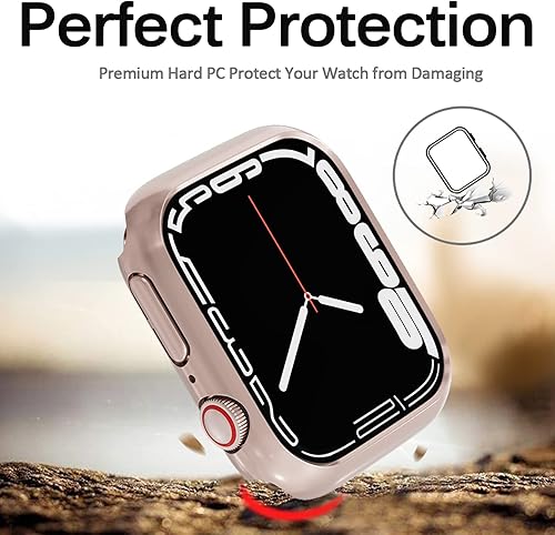 Miniatura 3 de Miimall Compatible con Apple Watch de 1.614 pulgadas, marco duro de policarbonato, ultrafina, ligera, para mujer y hombre, carcasa protectora para