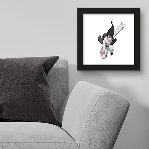 Miniatura 4 de Trends International Gallery Pops Naruto Shippuden - Arte de pared Neji Hyuga, versión enmarcada negra, 12 x 12 pulgadas