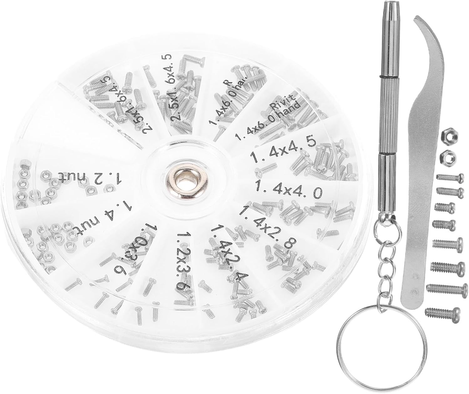 Glasses Repair Kit with Stainless Steel Screws and Tools
