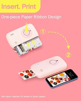 HPRT One-piece Photo Paper Cartridge for HPRT CP2100 Portable Phone Printer (20 Sheets)