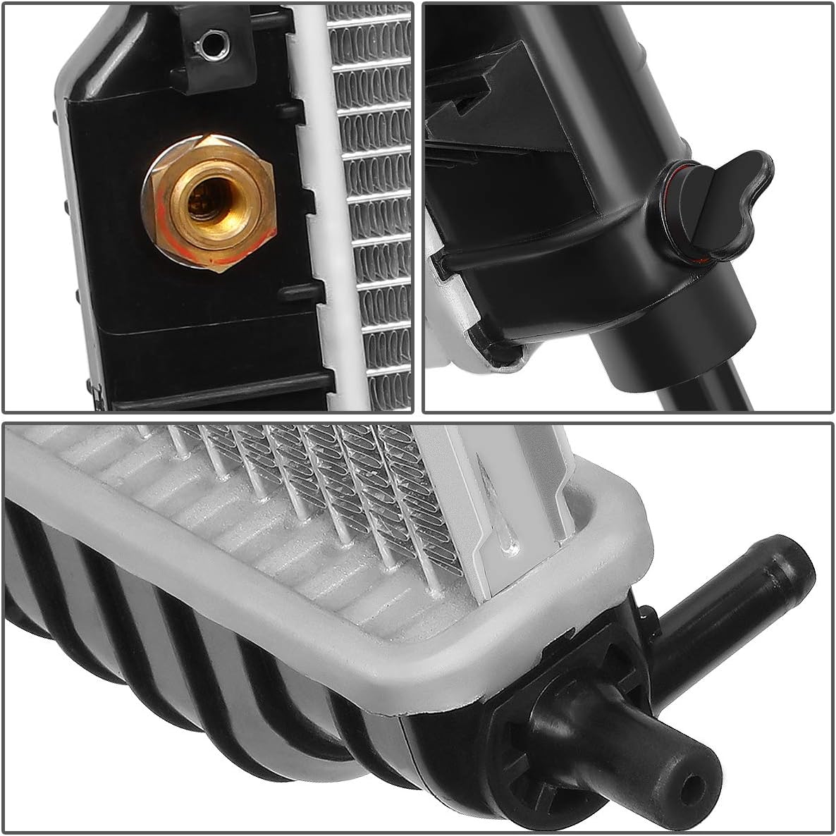 Auto Dynasty Radiator Compatible with 2004-2008 Chevy Aveo5 Pontiac Wave5 G3 Suzuki Swift+ 1.5L 1.6L AT, DPI 2774 Factory Style 1-Row Cooling Aluminum Radiator, 1-5/16" Inlet/Outlet