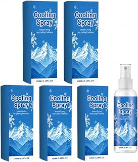 Bärbar friskhetsspray mint 100 ml ansikte kropp | Dimma mint omedelbar friskhet, kompakt storlek för sport och resor