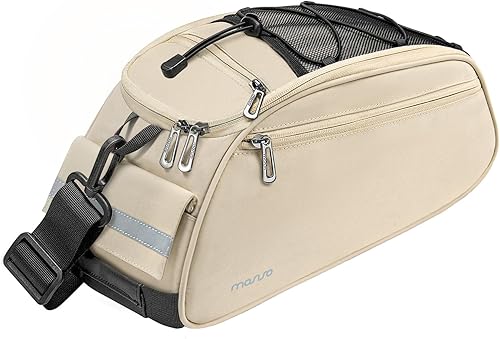 Miniatura 18 de MOSISO Bolsa de maletero para bicicleta, bolsa impermeable para asiento trasero de bicicleta, bolsa de almacenamiento para el sillín, bolsa de Negro