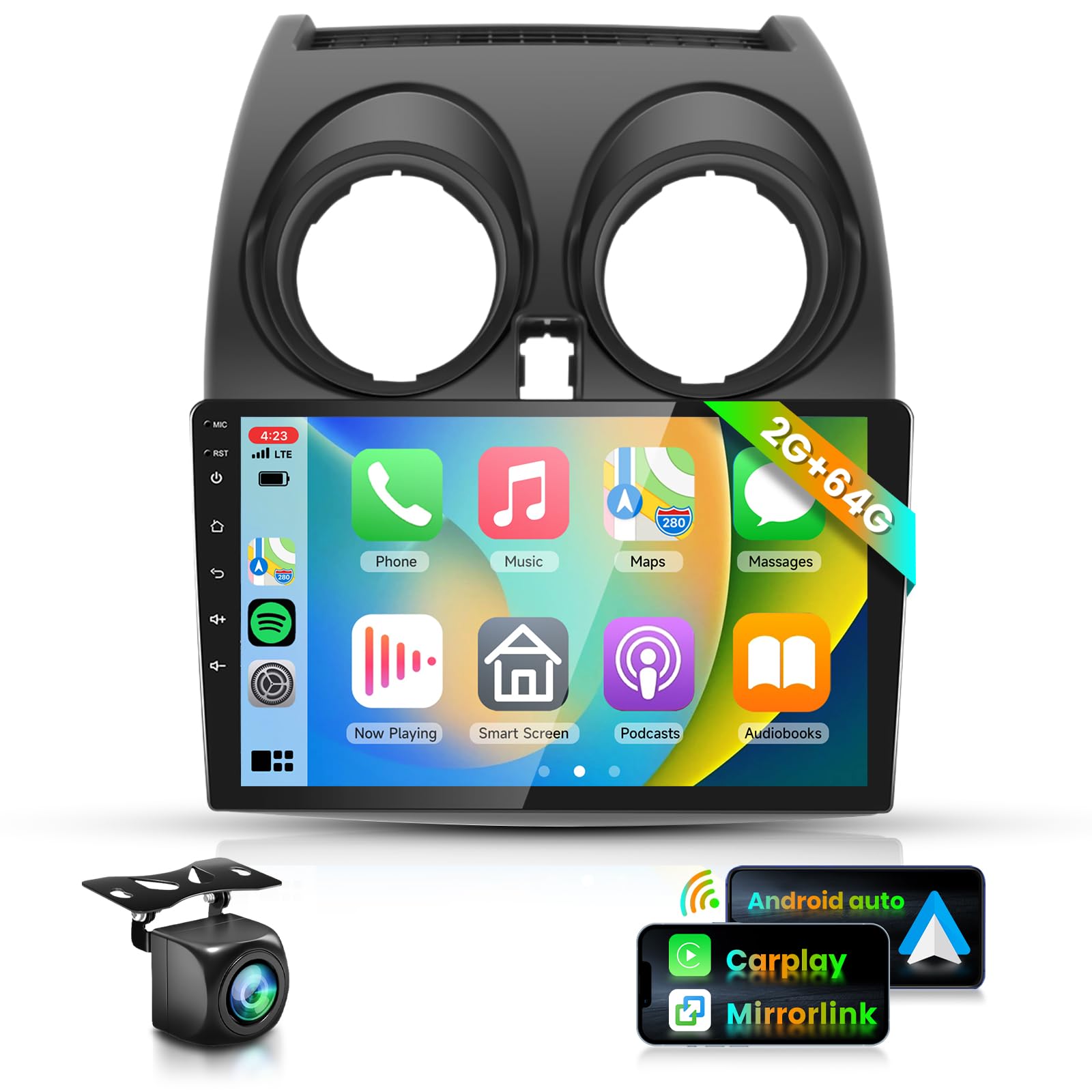 Radio de coche Android 13 para Nissan Qashqai 2006-2016, podofo con pantalla táctil de 9 pulgadas con cámara de respaldo Canbus/DSP/Wireless Carplay/Android Auto/Bluetooth/26UIs/AHD