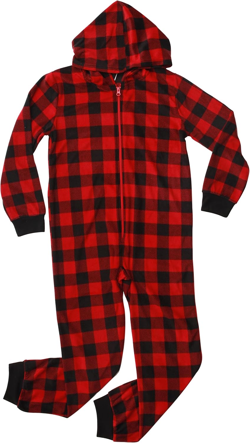 PRINCE OF SLEEP Hooded Jumpsuit Pajamas for Boys One Piece Winter PJs with Hood
