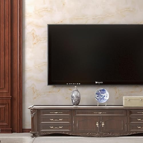 Miniatura 2 de Papel tapiz autoadhesivo para despegar y pegar, papel adhesivo impermeable, gabinete de encimera, extraíble, aspecto de mármol (blancoamarillo